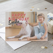 Tarjeta de felicitación de cumpleaños con foto per