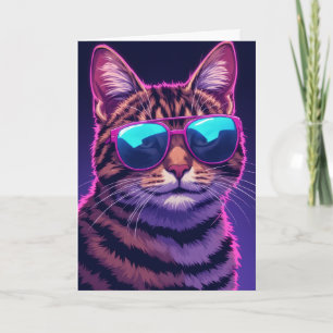 tarjeta de felicitación de cumpleaños con gafas de