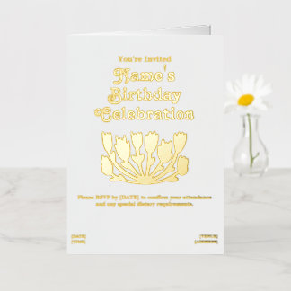 Tarjeta de felicitación de cumpleaños con lámina p