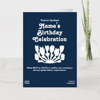Tarjeta de felicitación de cumpleaños con lámina p