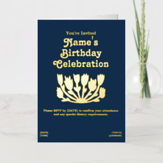 Tarjeta de felicitación de cumpleaños con lámina p