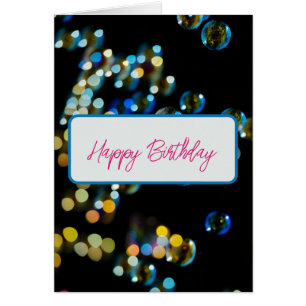 Tarjeta de felicitación de cumpleaños con texto pe