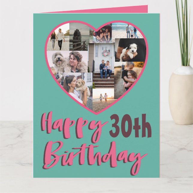 Tarjeta de felicitación de cumpleaños con varias f (Anverso)
