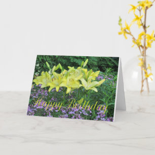 Tarjeta de felicitación de cumpleaños Day Lilies