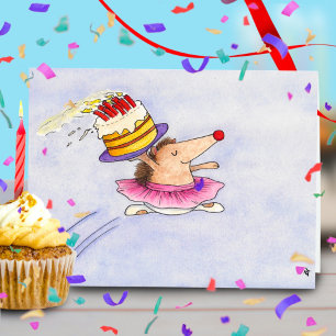 Tarjeta de felicitación de cumpleaños de ballet de