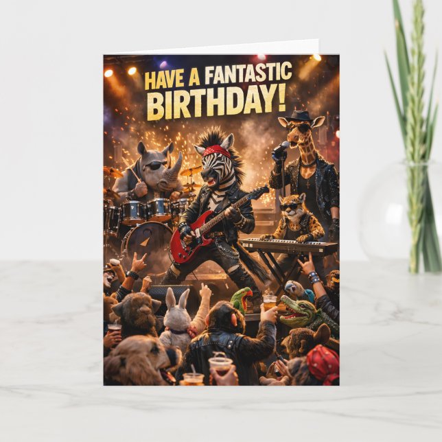 Tarjeta de felicitación de cumpleaños de banda Saf (Anverso)