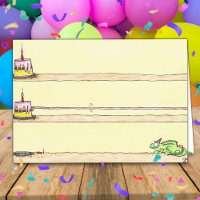 tarjeta de felicitación de cumpleaños de CAMALEÓN