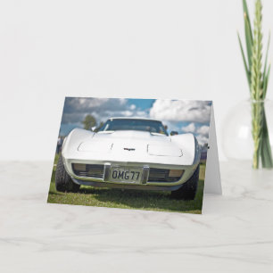 tarjeta de felicitación de cumpleaños de coche dep