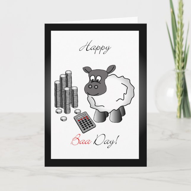Tarjeta de felicitación de cumpleaños de contable (Anverso)