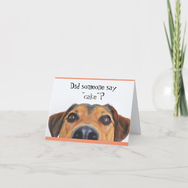 Tarjeta de felicitación de cumpleaños de Cute Dog  (Anverso)