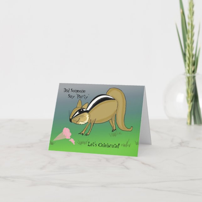 Tarjeta de felicitación de cumpleaños de dibujos a (Anverso)