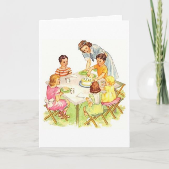 Tarjeta de felicitación de cumpleaños de fiesta de (Anverso)