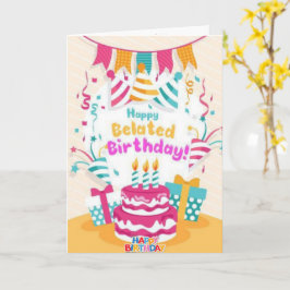 Tarjeta de felicitación de cumpleaños de fiesta fe