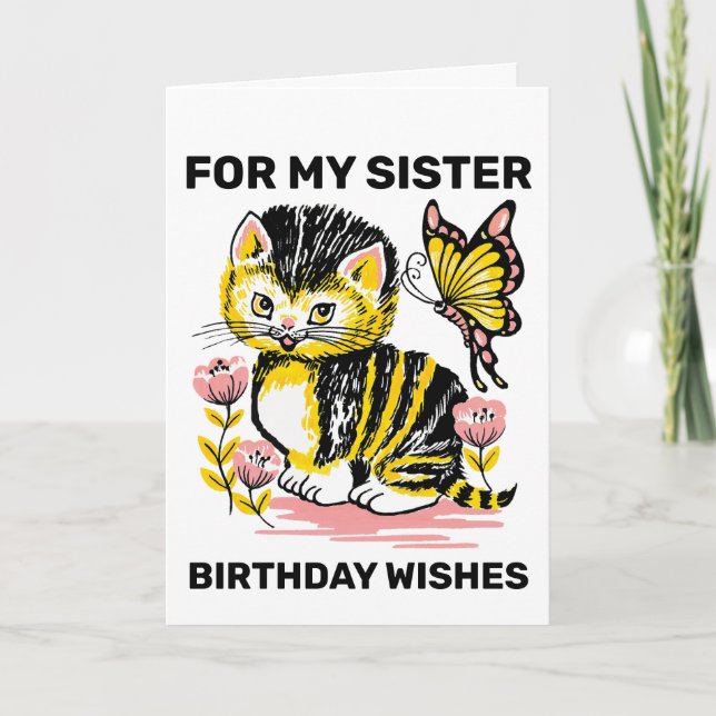 TARJETA DE FELICITACIÓN DE CUMPLEAÑOS DE GATA HERM (Anverso)