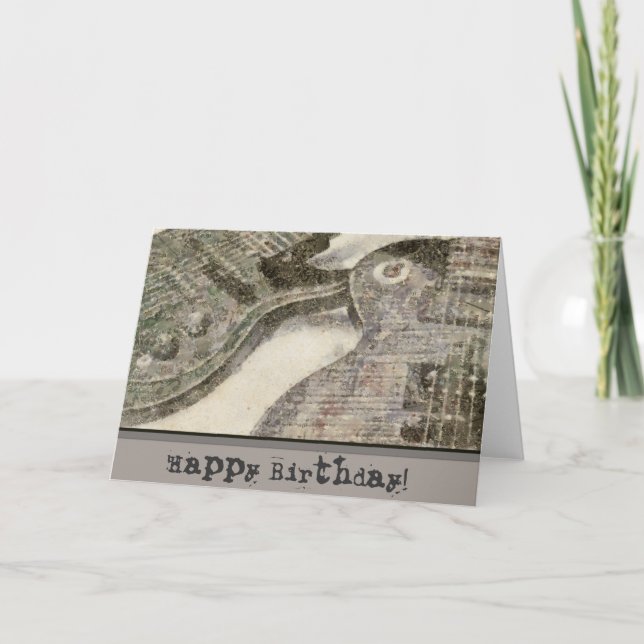Tarjeta de felicitación de cumpleaños de guitarra  (Anverso)