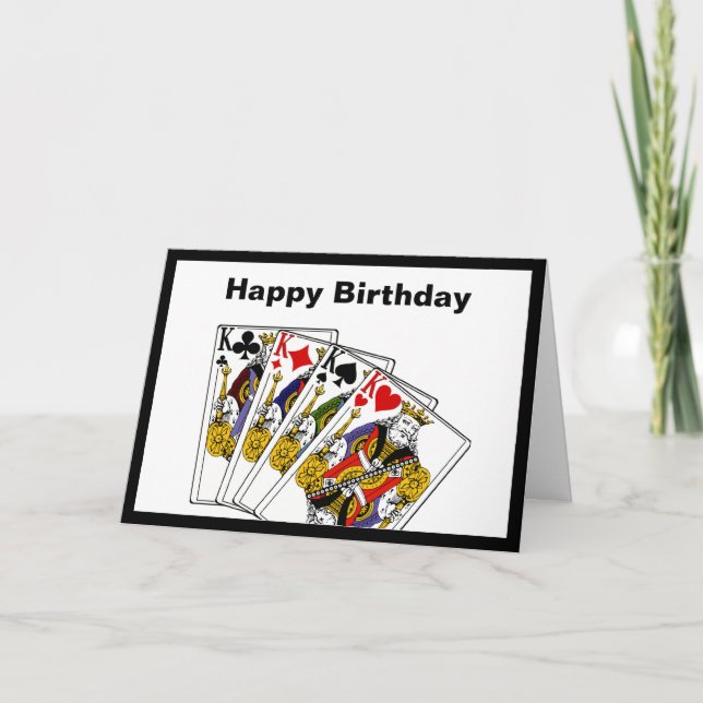 Tarjeta de felicitación de cumpleaños de Kings (Anverso)