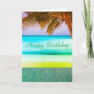 Tarjeta de felicitación de cumpleaños de la isla A