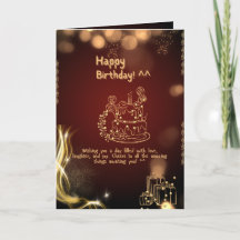 Tarjeta de felicitación de cumpleaños de lujo Brow