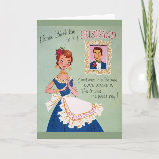 Tarjeta de felicitación de cumpleaños de marido de (Anverso)