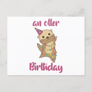 Tarjeta de felicitación de cumpleaños de nutria Li