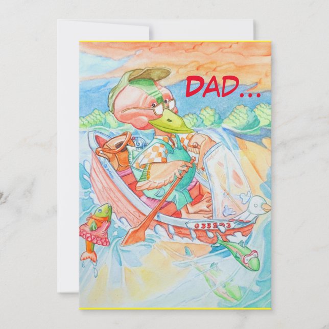 Tarjeta de felicitación de cumpleaños de papá.  (Anverso)