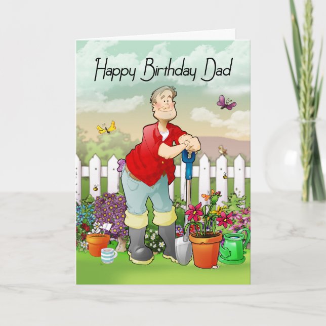 tarjeta de felicitación de cumpleaños de papá gard (Anverso)