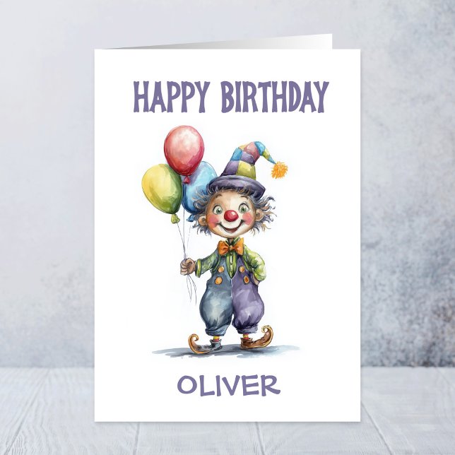 Tarjeta de felicitación de cumpleaños de payaso co (Subido por el creador)