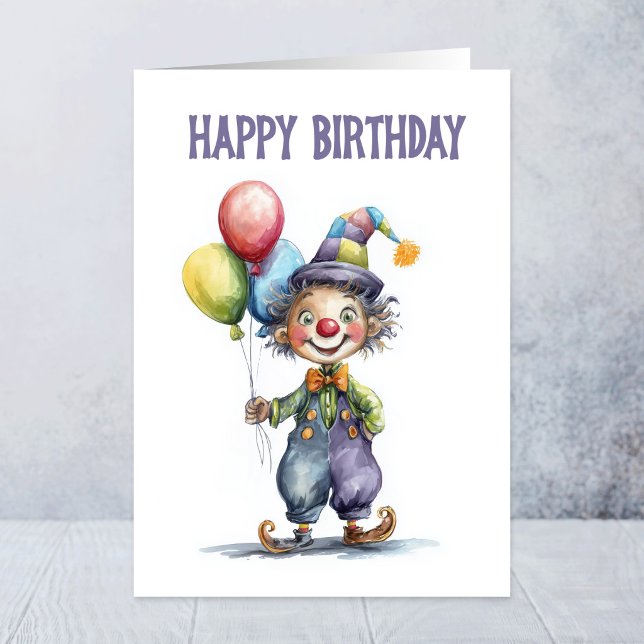 Tarjeta de felicitación de cumpleaños de payaso co (Subido por el creador)