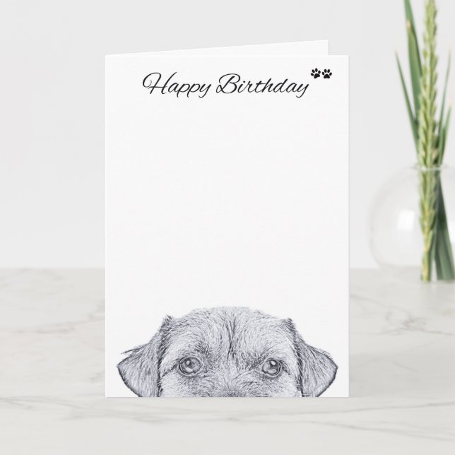 Tarjeta de felicitación de cumpleaños de perro del (Anverso)