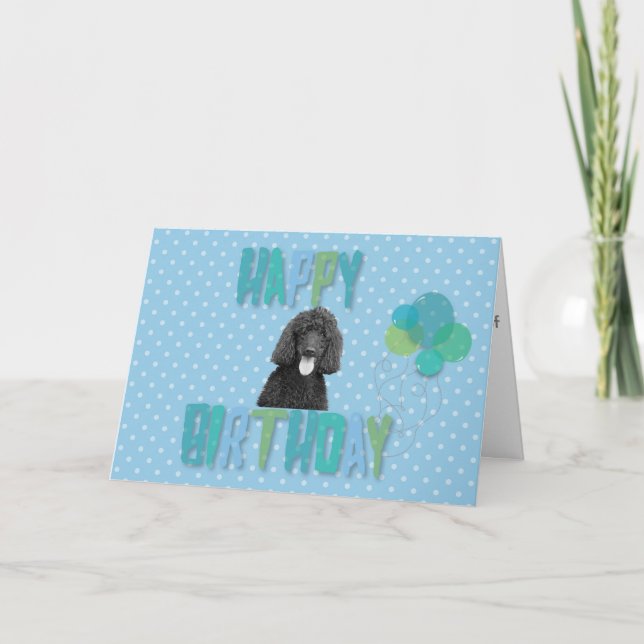 Tarjeta de felicitación de cumpleaños de Poodle Do (Anverso)