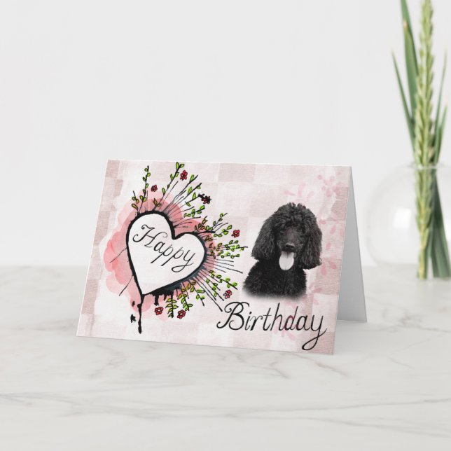 Tarjeta de felicitación de cumpleaños de Poodle Do (Anverso)