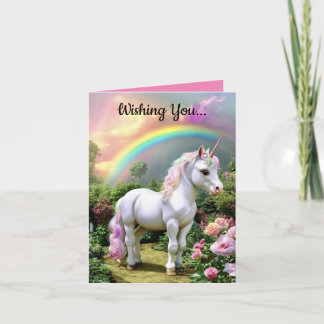 Tarjeta de felicitación de cumpleaños de Unicornio