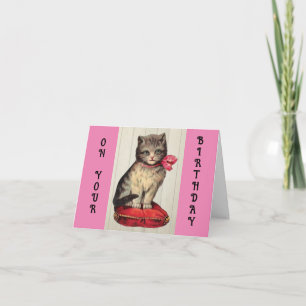 Tarjeta de felicitación de cumpleaños de Vintage K