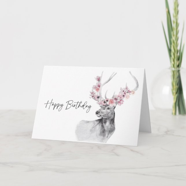 Tarjeta de felicitación de cumpleaños de Watercolo (Anverso)