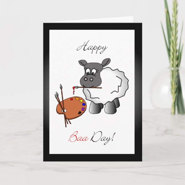 Tarjeta de felicitación de cumpleaños del artista (Anverso)