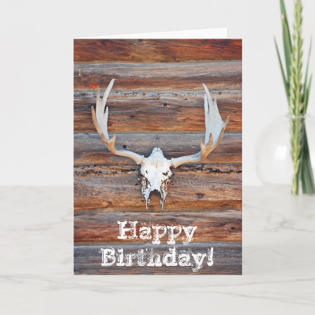 Tarjeta de felicitación de cumpleaños del cráneo d (Anverso)