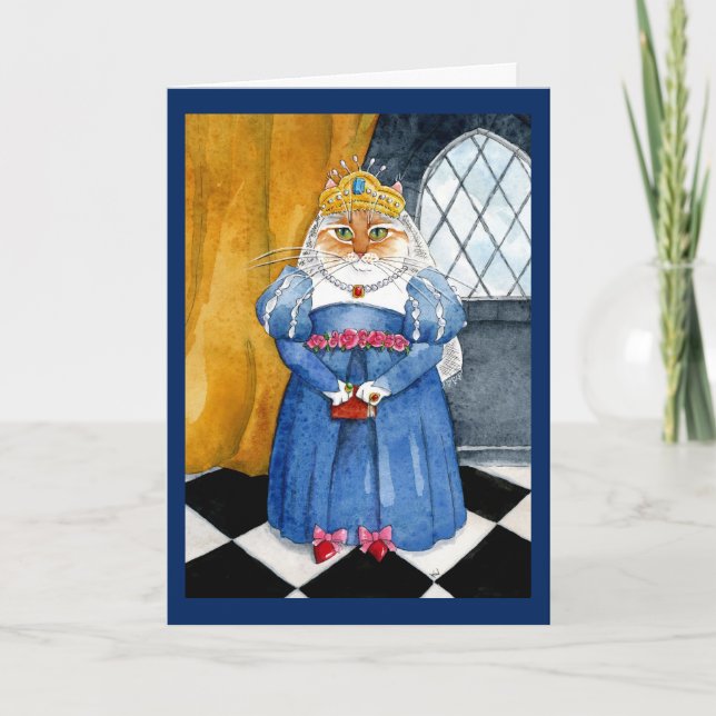 tarjeta de felicitación de cumpleaños del gato rea (Anverso)
