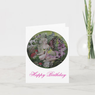 Tarjeta de felicitación de cumpleaños del hada de