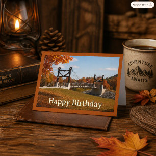 Tarjeta de felicitación de cumpleaños del puente c