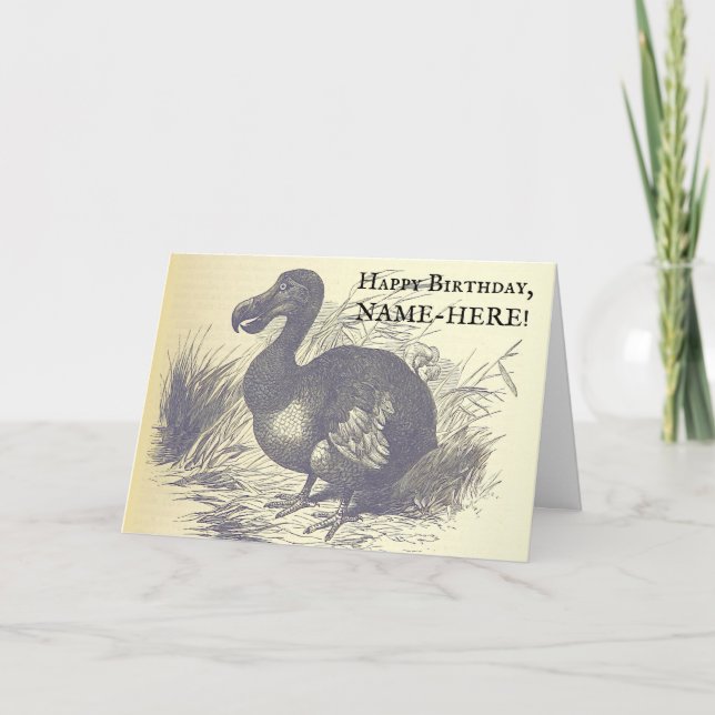 Tarjeta de felicitación de cumpleaños Dodo Bird Vi (Anverso)