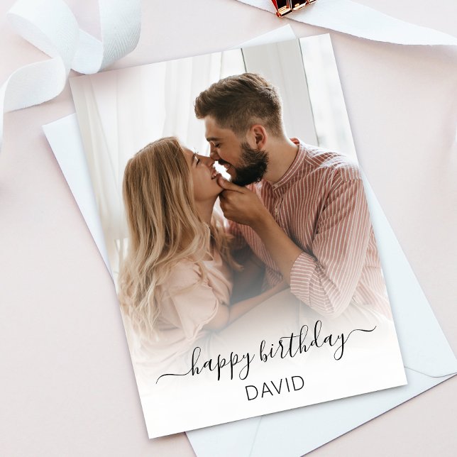 Tarjeta de felicitación de cumpleaños feliz con fo (Subido por el creador)