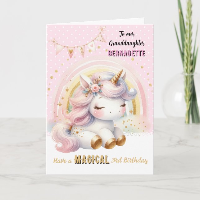 Tarjeta de felicitación de cumpleaños feliz de uni (Anverso)