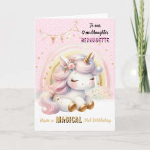 Tarjeta de felicitación de cumpleaños feliz de uni