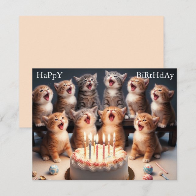Tarjeta de felicitación de cumpleaños feliz para e (Anverso / Reverso)