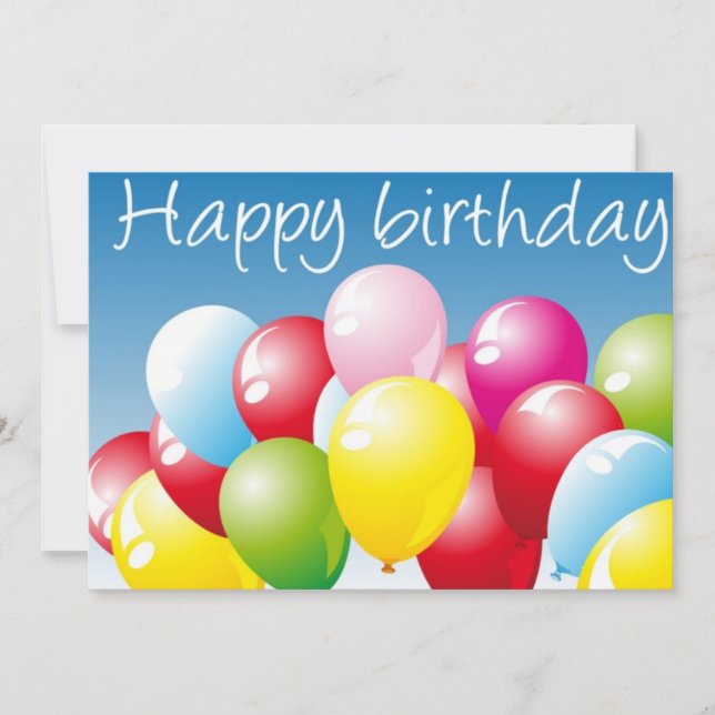 Tarjeta de felicitación de cumpleaños feliz recicl (Anverso)