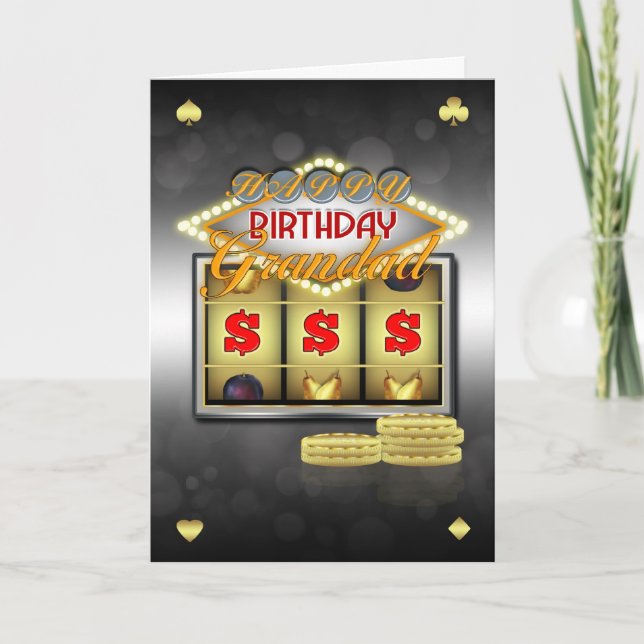 Tarjeta de felicitación de cumpleaños Grandad con  (Anverso)