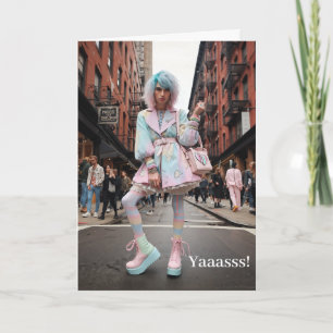 Tarjeta de felicitación de cumpleaños LGBTQIA Yaas