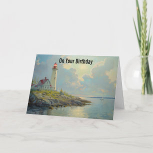 Tarjeta de felicitación de cumpleaños Lighthouse