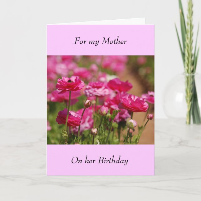 Tarjeta de felicitación de cumpleaños - Madre (Anverso)