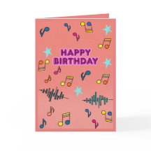 Tarjeta de felicitación de cumpleaños musical colo